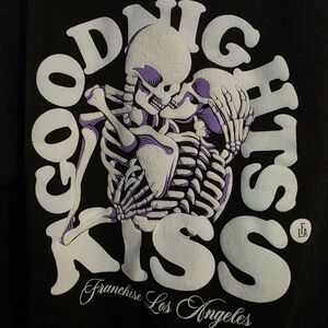 Black Hoodie with 'Kiss Me' Print